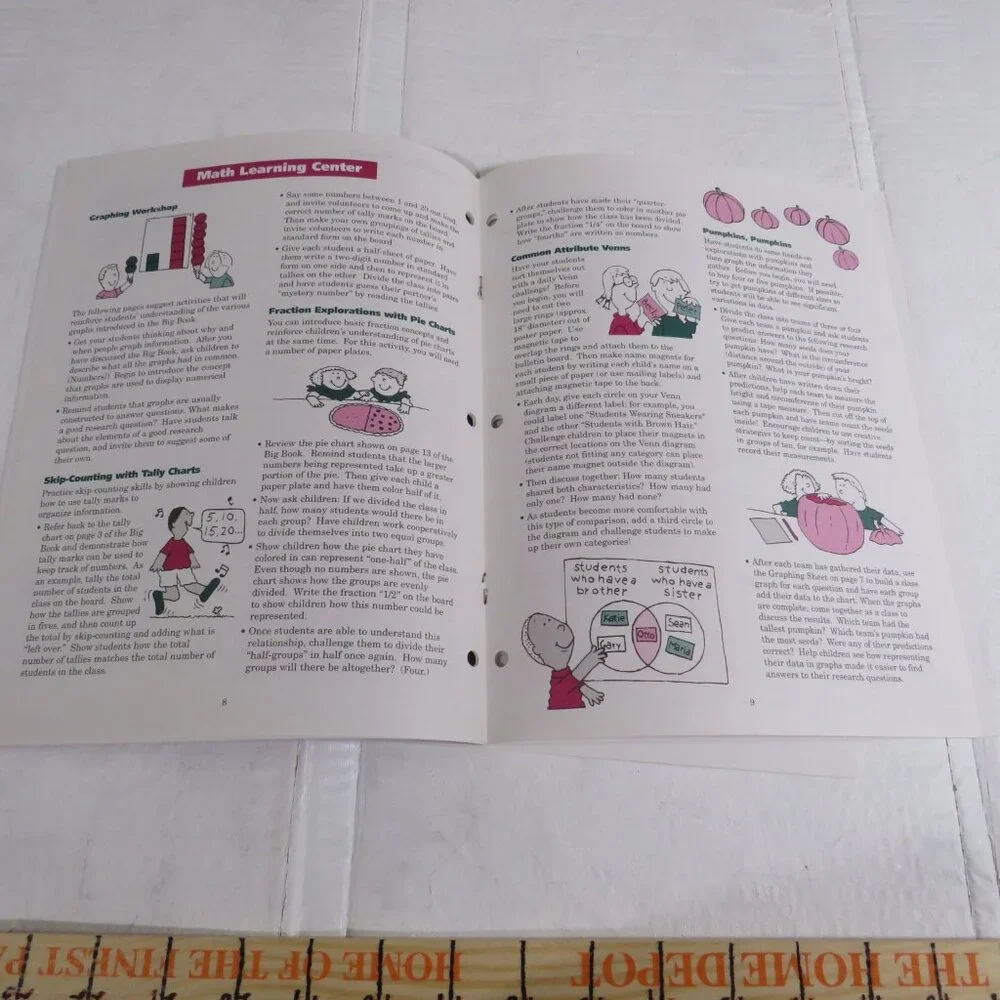 Graph It BIG BOOK (almost 2 feet tall) with teacher pages  CLASSROOM SIZE